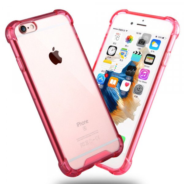 Wholesale iPhone 8 Plus / 7 Plus Crystal Clear Hybrid Case (Hot Pink)